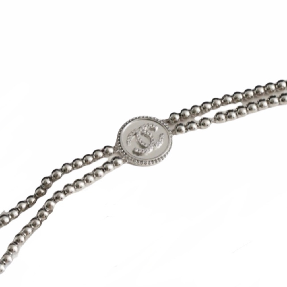 Vintage Chanel Silver Bead Bracelet